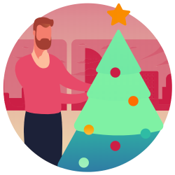 X-Mas decoration icon