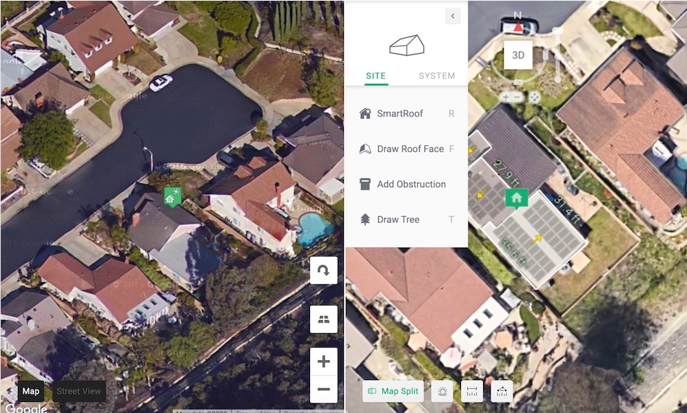 roof sizing estimate analysis solar panel energy