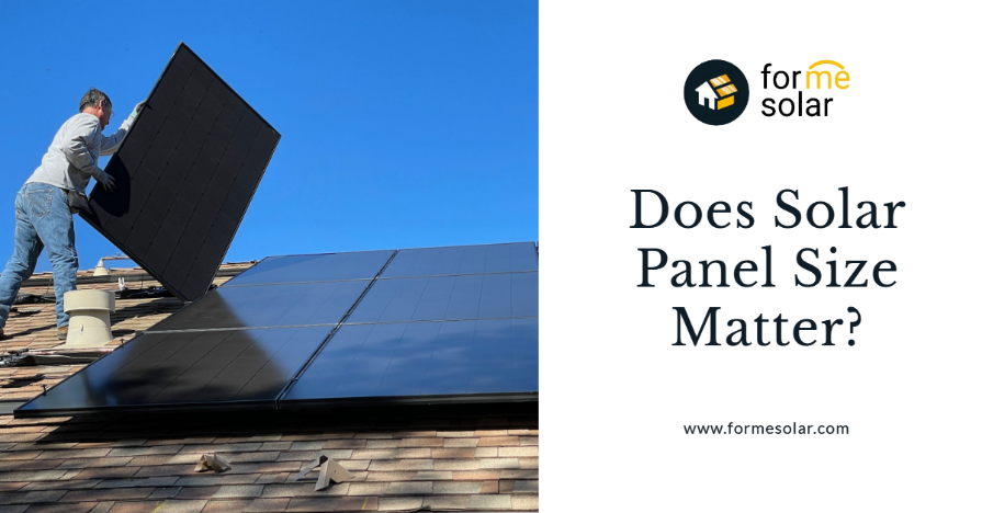 does solar panel size matter?