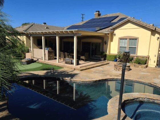 roof solar installed house